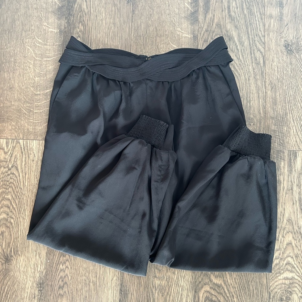 LEIFS DOTTIR black silk harem style pants